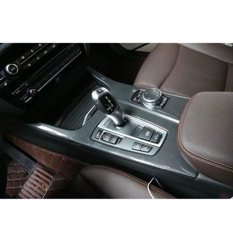 Углеродное волокно цвет для BMW X3 F25 2011-& X4 F26- панель для рычага переключения передач коробка отделка интерьера декоратор крышка
