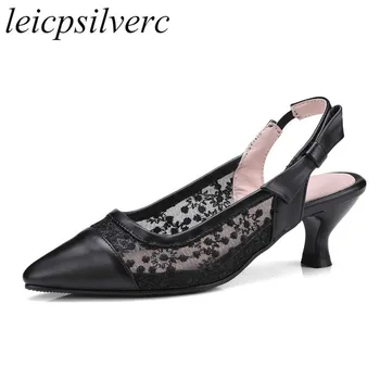

Women Pumps High Heel Shoes Pu Slingbacks Pointed Toe Butterfly-knot Spring Summer 2018 Sexy Fashion Casual Office Black White
