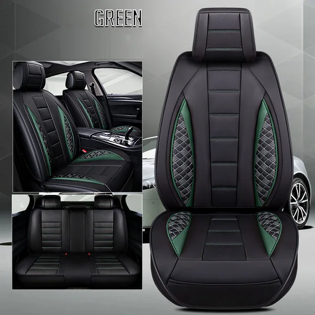 Green Чехол для автомобильного сиденья кожаный для kia spectra sporttag sportage 3 r stonic venga - Название цвета: Green