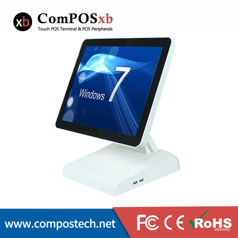 US $280.00 15 inch pure screen cash register business terminal with VDF customer display all in one POS system