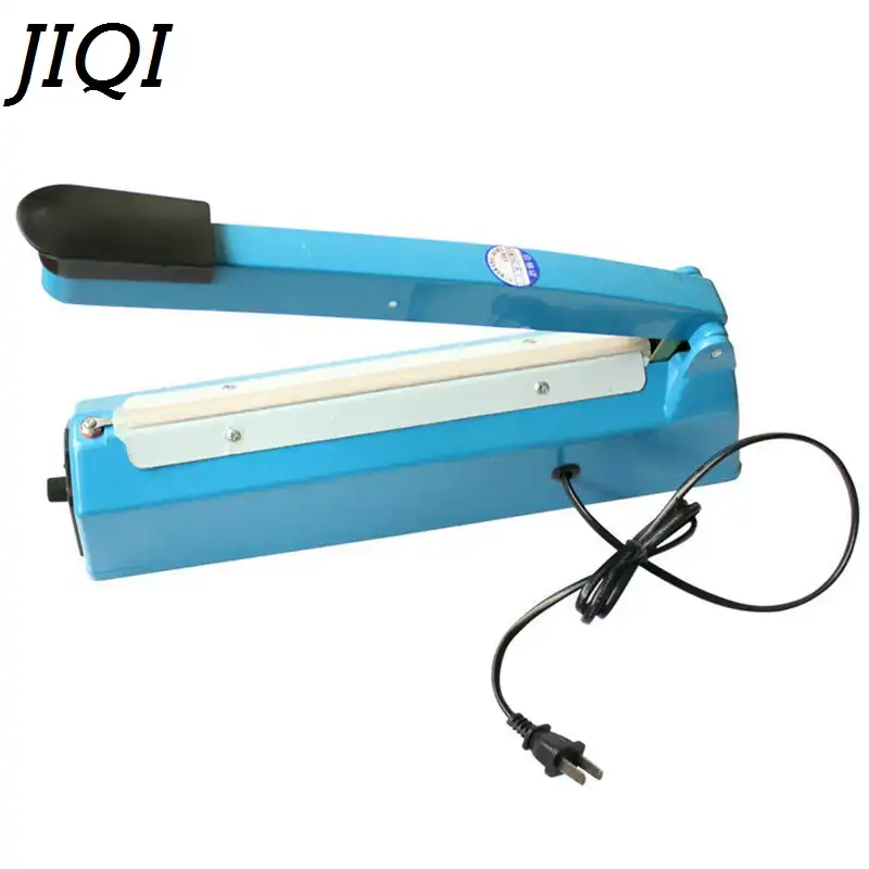Jiqi Hand Pressure Food Bag Sealing Machine Manual Plastic Bags Aluminum Foil Tea Coffee Heating Impulse Sealer Packer 220v