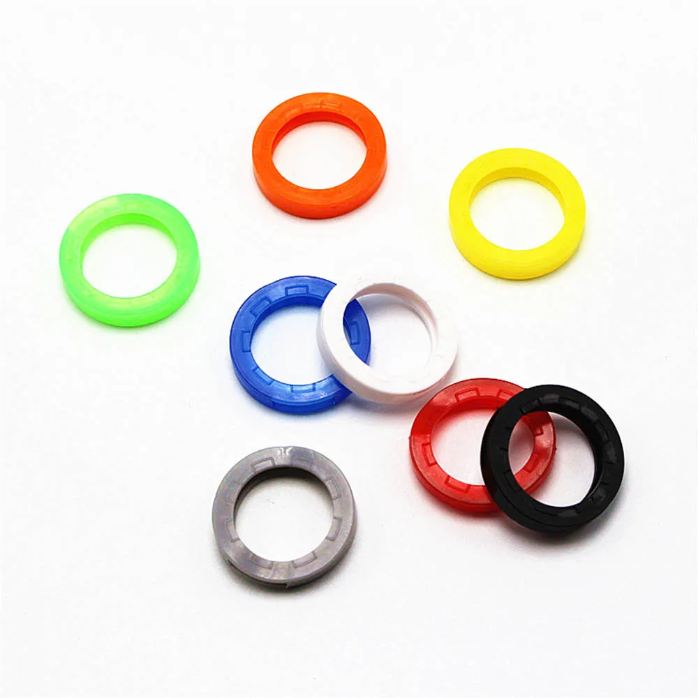 

8pcs Hollow Environmental Protection Multi Color Rubber Soft Key Locks Keys Cap Key Covers Topper Keyring