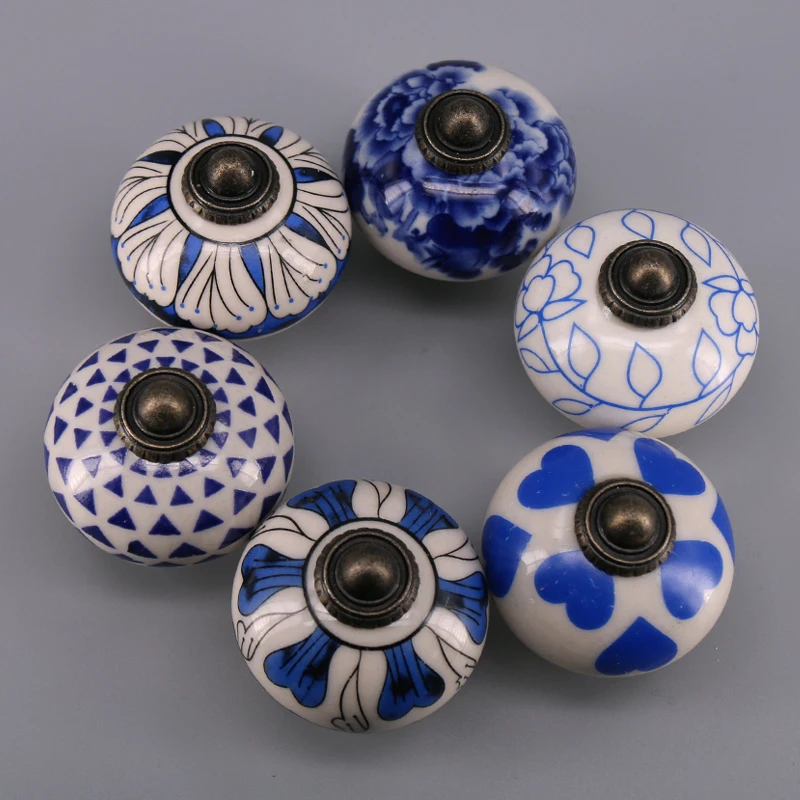 

1x Vintage Art decor furniture knobs handle Ceramic Cabinet Door Cupboard Drawer handle knobs decorative ceramic knobs and pulls