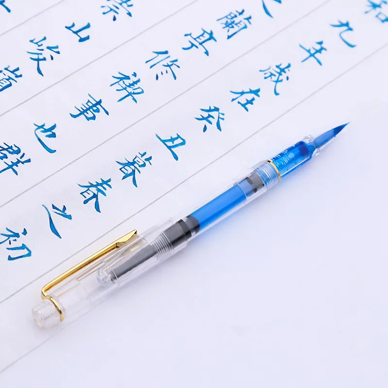 DINGYI прозрачная Китайская каллиграфия, мягкая водная кисть, авторучка для рисования, письма, калиграфии, поршневые чернила, ручка, товары для рукоделия