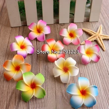 100 шт/партия "(5 см) Гавайский PE цветок плюмерии/Тропический Франгипани Пена Цветок для головные уборы