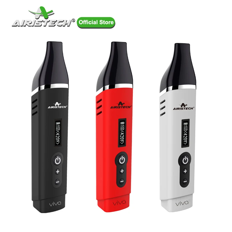 Billig AIRISTECH airis Herbva Viva Trockenen Kraut Verdampfer Tragbare Vape Stift Kit Oled Display 2200mAh Batterie Elektronische Zigarette Kit