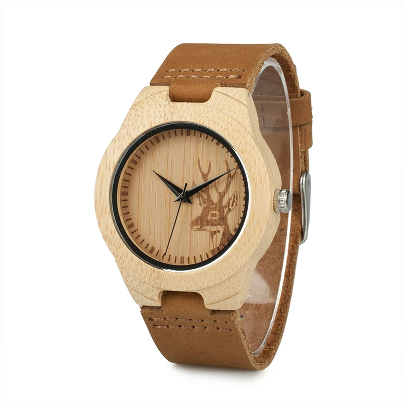 Elk Head Bamboo Quartz Watches | Наручные часы