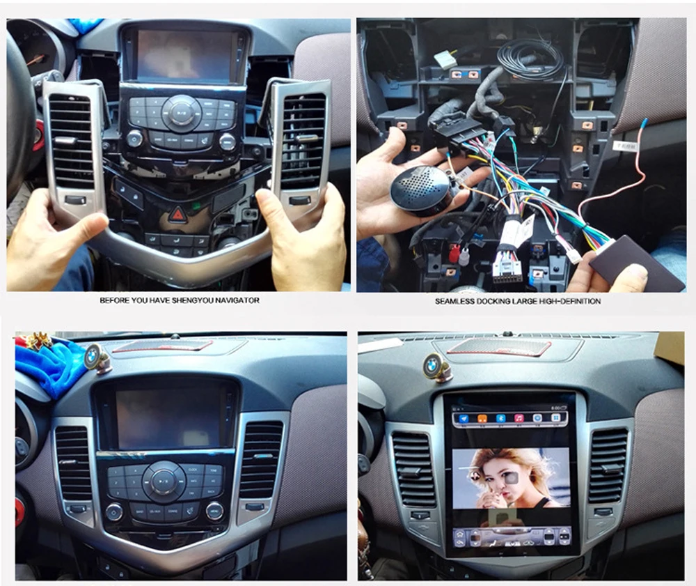 Best 9.7 inch Tesla Vertical Screen Android 6.0 Car PC With 3G 4G WIFI GPS Navigation Radio Multimedia Player For Chevrolet CRUZE 0
