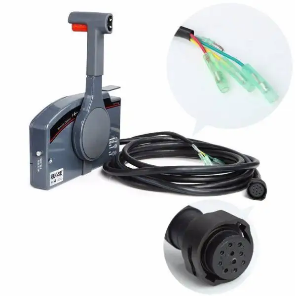 

OEM YAMAHA 703-48205-16-P Outboard Remote Control Box With 10Pin Cable Right Side PUSH Throttle