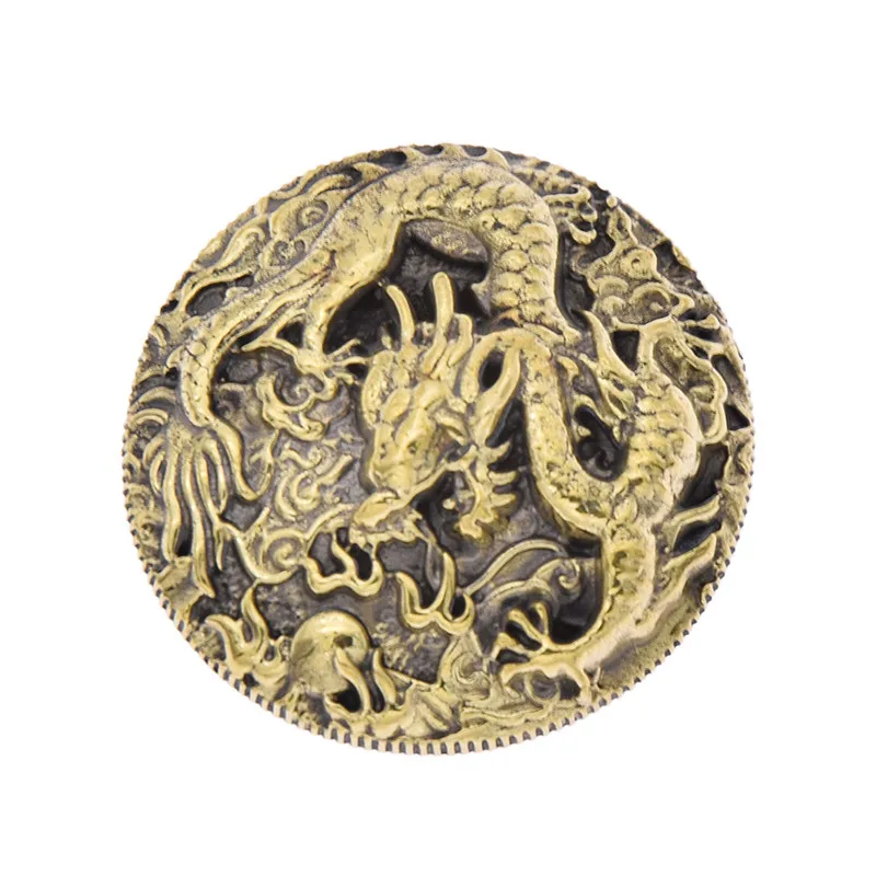 

Brass Dragon Concho Buttons DIY Handmade Wallet Belt Accessories Metal Leather Craft Drop Shipping