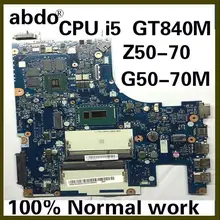 Abdo ACLUA/ACLUB NM-A273 для lenovo Z50-70 G50-70M ноутбук материнская плата Процессор i5 4200U/4210U GT840M 2G DDR3 тесты работы