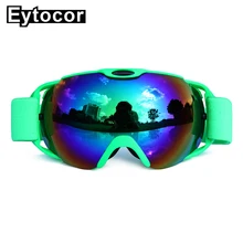 Лидер продаж очки для катания на лыжах и двухслойные линзы с УФ-защитой Для мужчин Для женщин лыжные снежные очки Анти-туман для взрослых очки для катания на лыжах и сноуборде eytocor