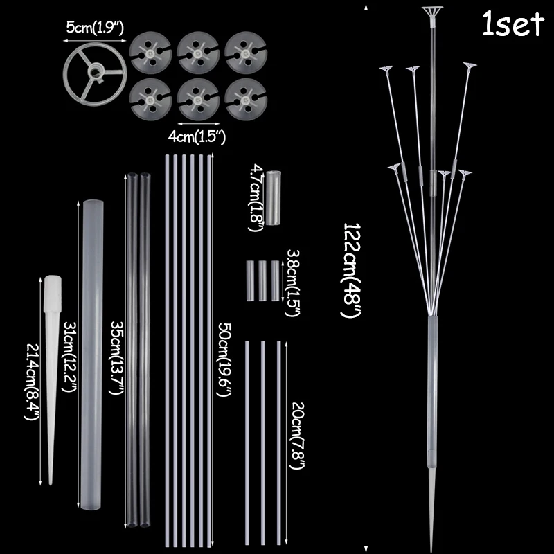 Шарики Свадебные украшения держатель воздушных шаров колонна-подставка для детей день рождения украшения для вечеринок воздушный шар аксессуары палочка - Цвет: 1set balloon stick