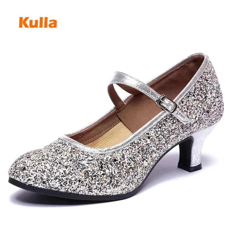  Adult Women's Latin Dance Shoes Tango Salsa Ballroom Party Dance Shoes For Ladies Girls Square Mode