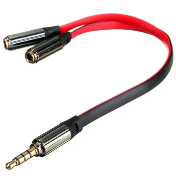 

Audio Cable 3.5mm Gold Male Jack to 2 Dual Female RCA Splitter Headphone Y Audio Adapter Extension Cable For Headset Earphones