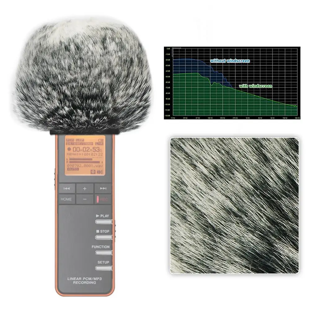 Уличный портативный цифровой микрофон пушистый ветряная муфта для Tascam DR 07 DR07 DR05 05
