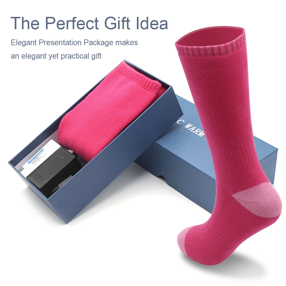 

3.7V electric heating socks winter keep warm 3.7V Rechargeable lithium battery Outdoor Sport Cotton Socks for men women