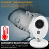 TakTark 2,4 pulgadas inalámbrico bebé Monitor de vídeo cámara de Color intercomunicador visión nocturna temperatura niñera ► Foto 2/6