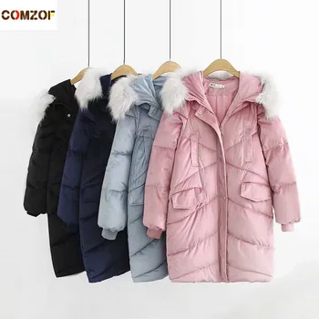 

New women winter velvet parka warm thick fur collar long coats womens long sleeve jackets manteau femme hiver plus size 3XL-6XL