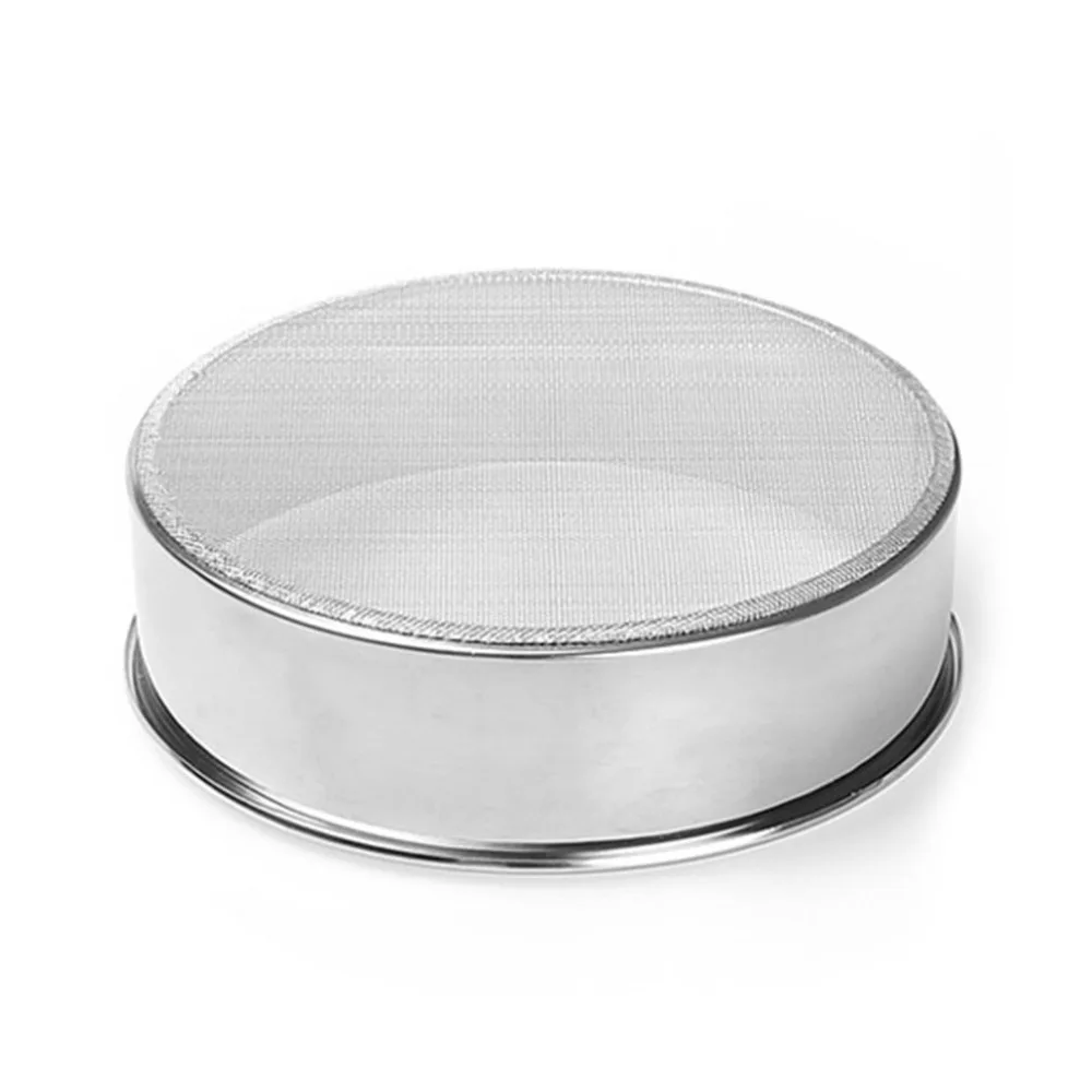 Round Flour Mesh Sifter Handheld Sifting Sieve Stainless Steel Flour