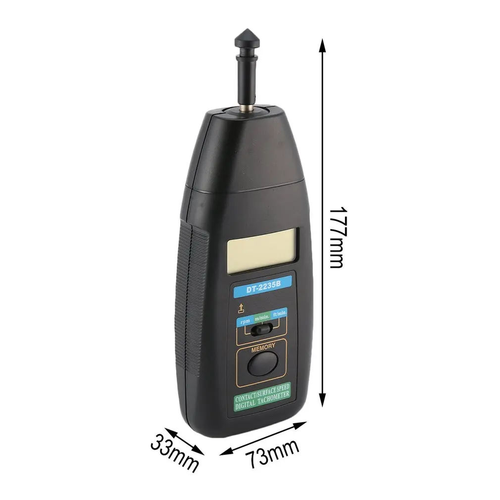 JTW DT 2235B ЖК цифровой тахометр контактный RPM Tach тестер Измеритель датчик скорости
