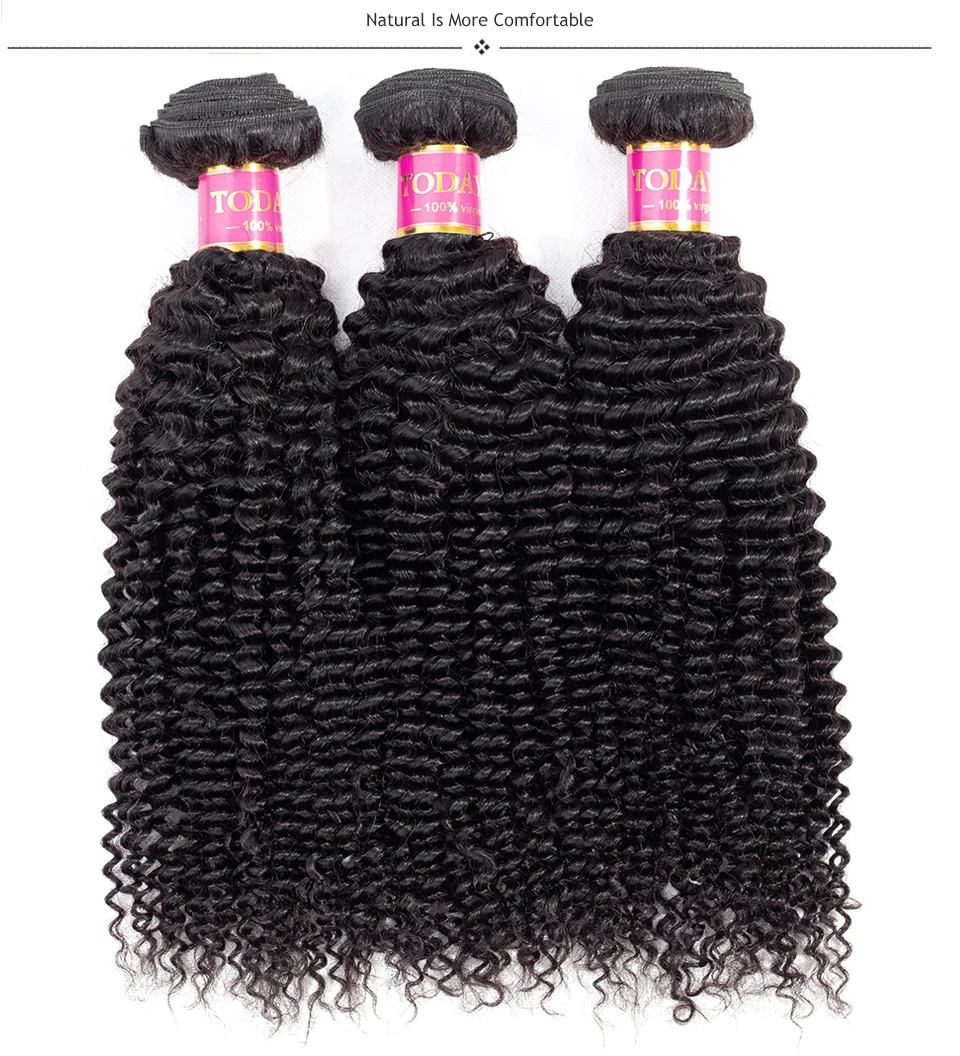 Brazilian hair weave bundles with closure
