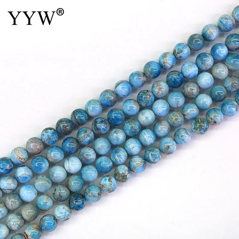 

Natural Stone Beads Genuine Ocean Apatite Stone Beads For Jewelry Making Bracelet Necklace 6/8/10/12mm DIY Jewelry