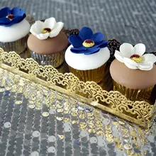 Торт лоток Ретро Золотой торт тарелка прямоугольная Тарелка десертная тарелка Свадебные Perty торт стенд