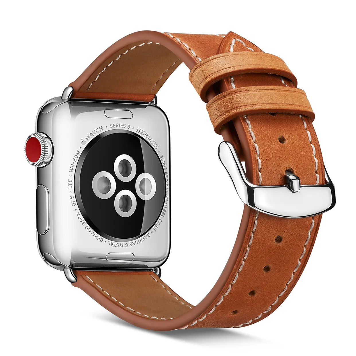 

KLFS Leather strap for apple watch band leather strap for 1 2 3 4 top layer leather strap 38 42 40 44mm