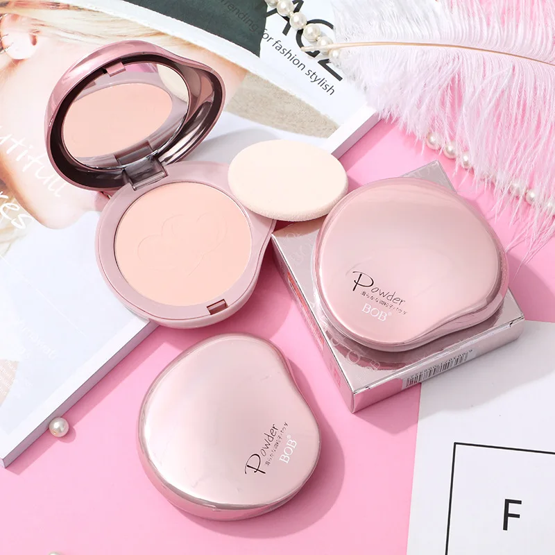 

1pcs Brand BOB Natural Long Lasting Whitening Concealer Foundation Oil Control Matte Blush Rouge Contour Powder Cake