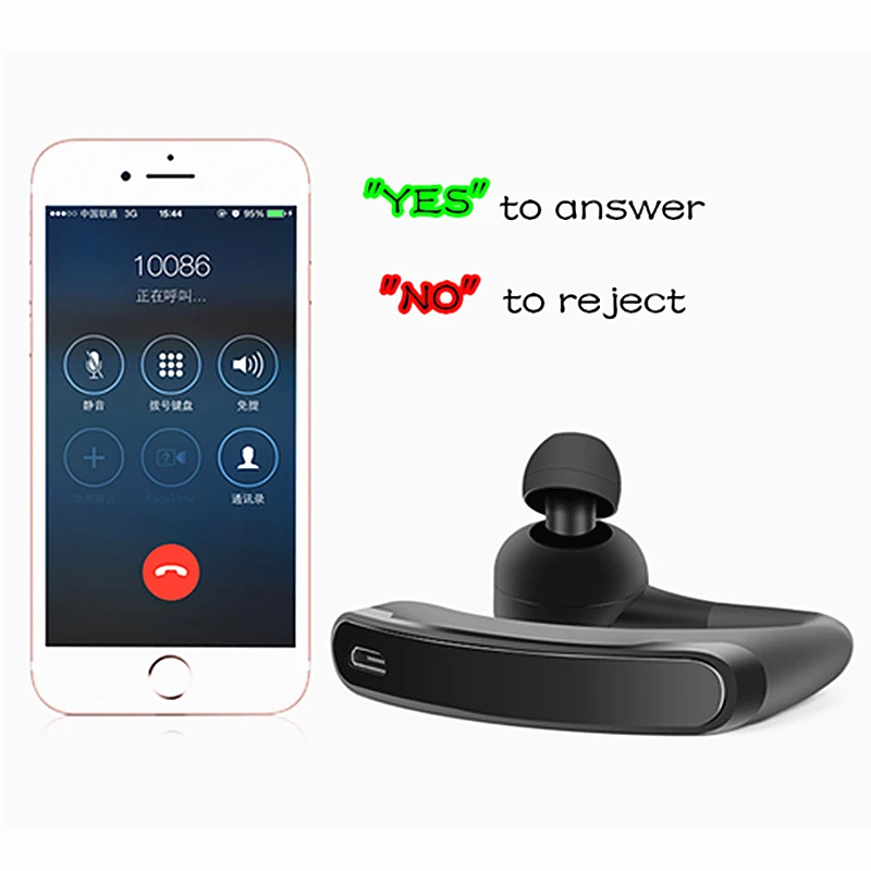 Ubit V11 Handsfree бизнес Bluetooth наушники с HD микрофоном Голосовое управление
