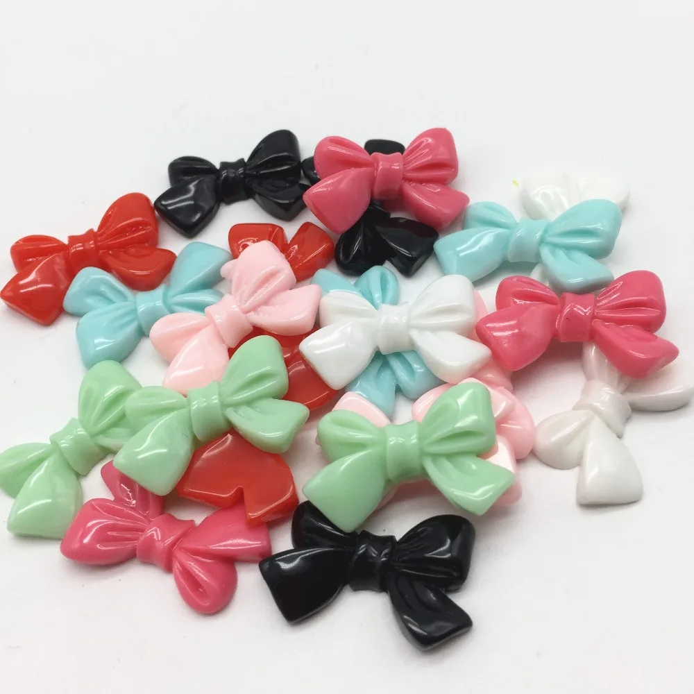 

20pcs 25x16mm Mixed Randomly Resin Bows Flatbacks Cabochons Scrapbooking Embellishments Cardmaking DIY Crafts
