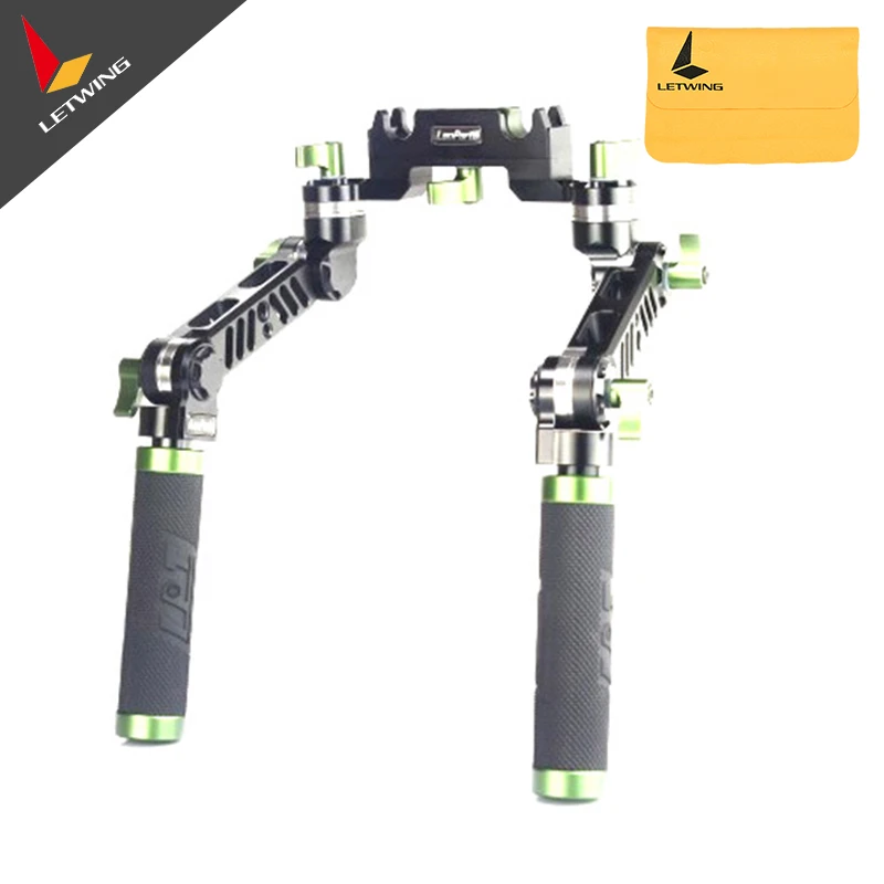 US $301.52 Lanparte Adjustable Hand Grip Universal Grip V2 For 15mm Rail Rod DSLR Video Support System Rig