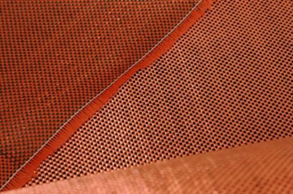 Carbon kevlar aramid fiber fabric Orange 9