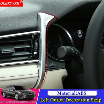 

QCBXYYXH Car-styling ABS Car Frame Left Outlet Decoration Strip Cover Sticker Sequins Accessories For Toyota 8th Camry 2017 2018