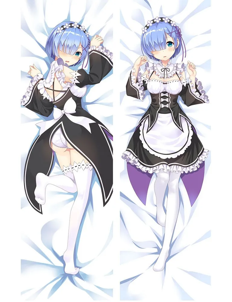 seikatsu rem ram abraçando corpo capa travesseiro