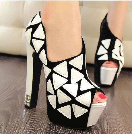2014 Fashion High Heels Women Peep Toe Platforms Ladies Black Bottom Heels Party Cone Heels Crystal Heels Pumps Sandals цена 2014 Fashion High Heels Women Peep Toe Platforms Ladies Black Bottom Heels Party Cone Heels Crystal Heels Pumps Sandals цены онлайн