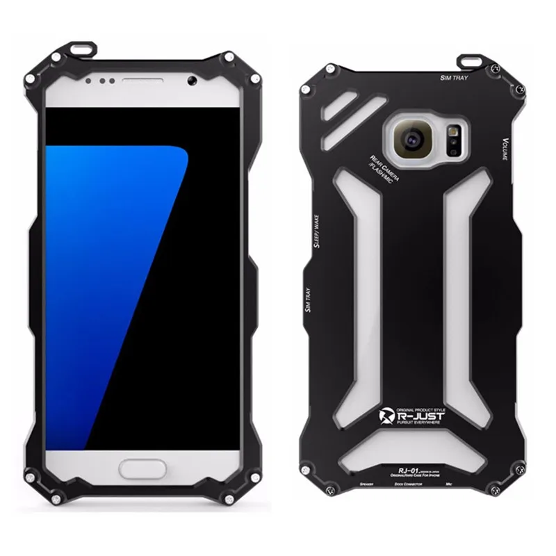 imágenes para R-just gundam s7 borde de metal case para samsung galaxy s7 & s7 borde del diseño de marca de aluminio de la cubierta de armadura 360 protectora teléfono vivienda imágenes para R-just gundam s7 borde de metal case para samsung galaxy s7 & s7 borde del diseño de marca de aluminio de la cubierta de armadura 360 protectora teléfono vivienda
