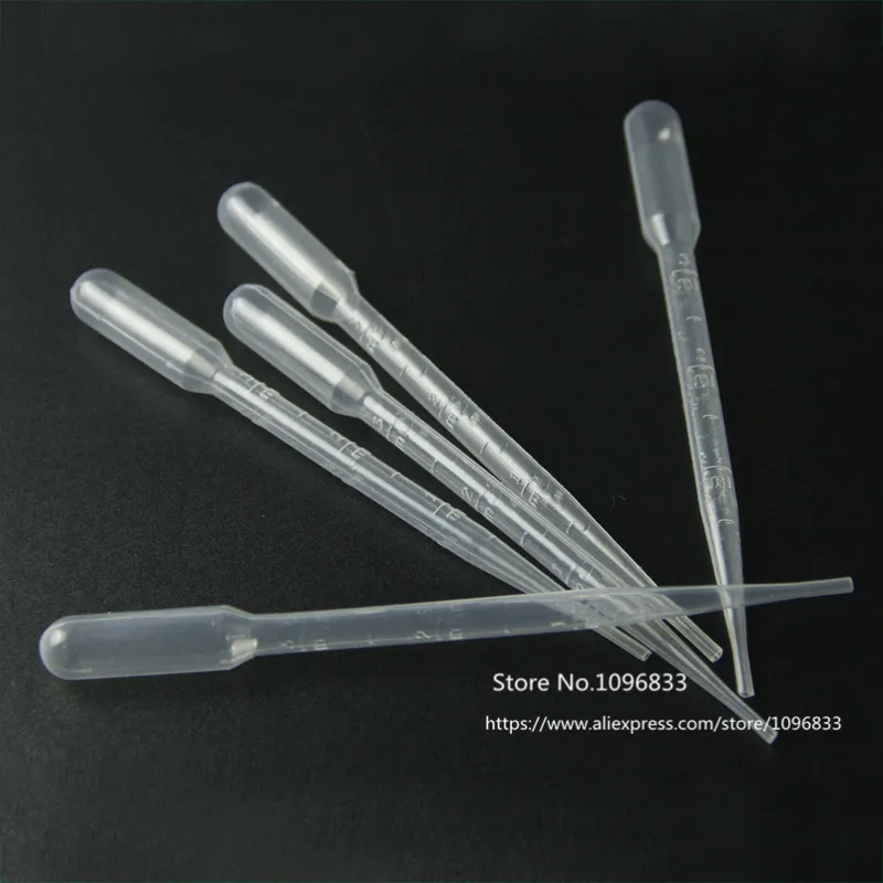 100pcs Plastic Pasteur Pipet Pipetting Disposable Transfer Pipet for