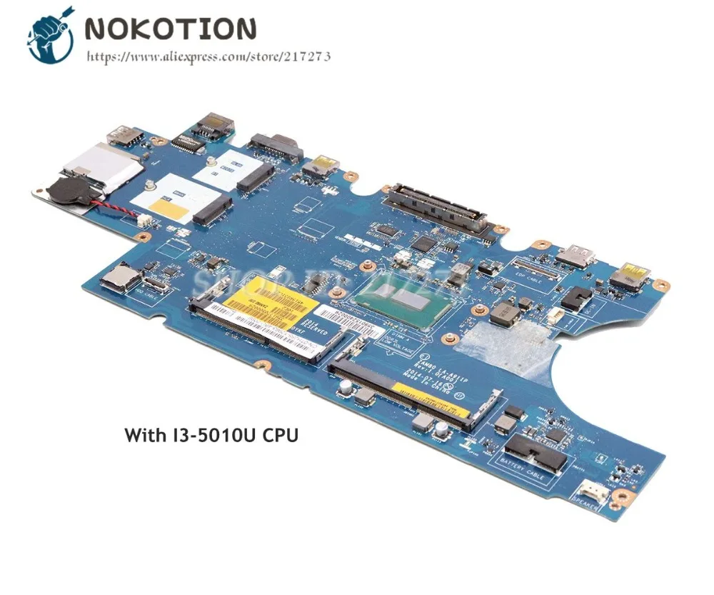 NOKOTION для Dell Latitude 15 E5550 Материнская плата ноутбука ZAM80 LA-A911P CN-0H89GR 0H89GR I3-5010U Процессор DDR3L