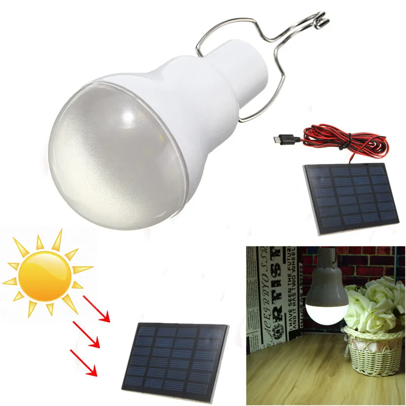 solar street light Portable Solar Light 15W 110LM Solar Powered Energy Lamps 5V LED Bulb for Outdoors Camping Light Tent Lamp solar powered patio lights