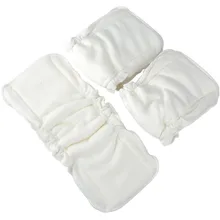 5 шт. неотбеленные хлопковые мягкие быстро впитывающие Детские Предварительно складывающиеся тканевые подгузники, вставка дышащие детские подгузники 3 слоя ультратонкого волокна