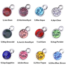 Juya 30 Teile/los Großhandel 12 Farbe Bunte Kristall Charme Cz Strass Birthdaystone Charme & Anhänger Für Geburtstag Schmuck Machen