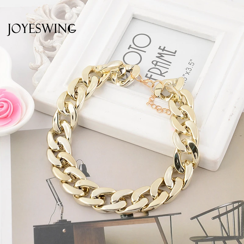 

JOYESWING Necklace Choker for Women Casual Punk Metal Alloy Jewelry Knitting Necklace Unisex Bijouterie Chain Necklace Statement