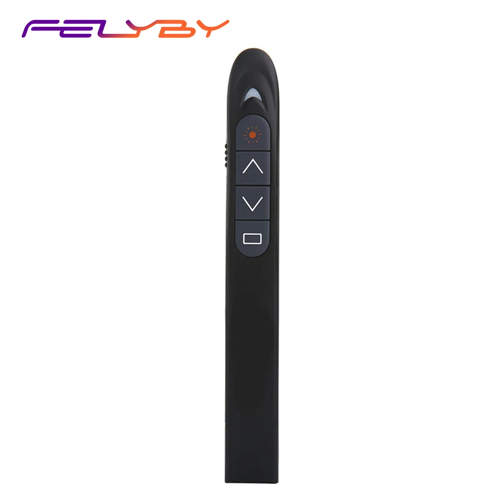

FELYBY XM930 Wireless Presenter Pointer USB Remote Control Red Laser Pointer 100m Working Range for PPT Prezi and Keynote