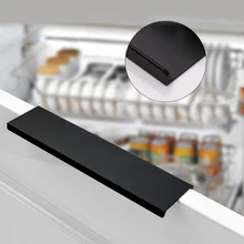 Por Bedroom Furniture Drawer Pulls Fashion Black Hidden Cabinet Handles Zinc Alloy Kitchen Cupboard Pulls Drawer S Furniture Bedroom Door Handle Hardware