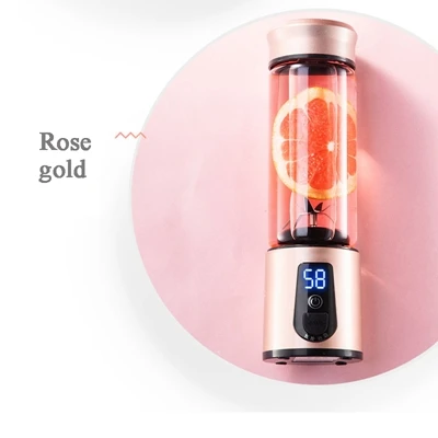 Мини вакуумная смешивающая соковыжималка машина портативный Exprimidor De Naranja Электрический фрукты овощи ручной соковыжималки смузи стеклянный блендер - Цвет: Gold