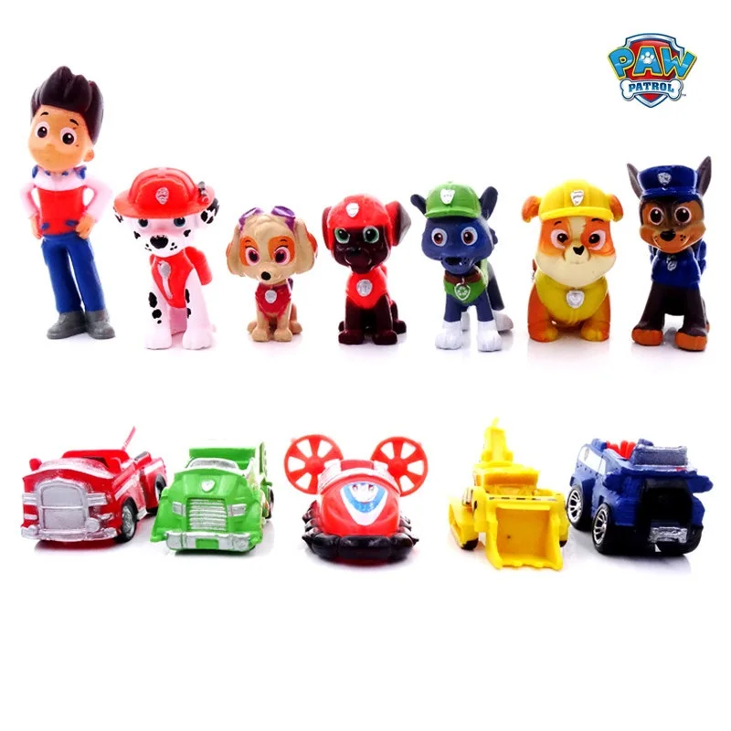 

12pcs/set Paw Patrol toys Rescue team Dog Dolls Set PVC Select Figure Anime Action Figure Model toys for Child Birthday Gift