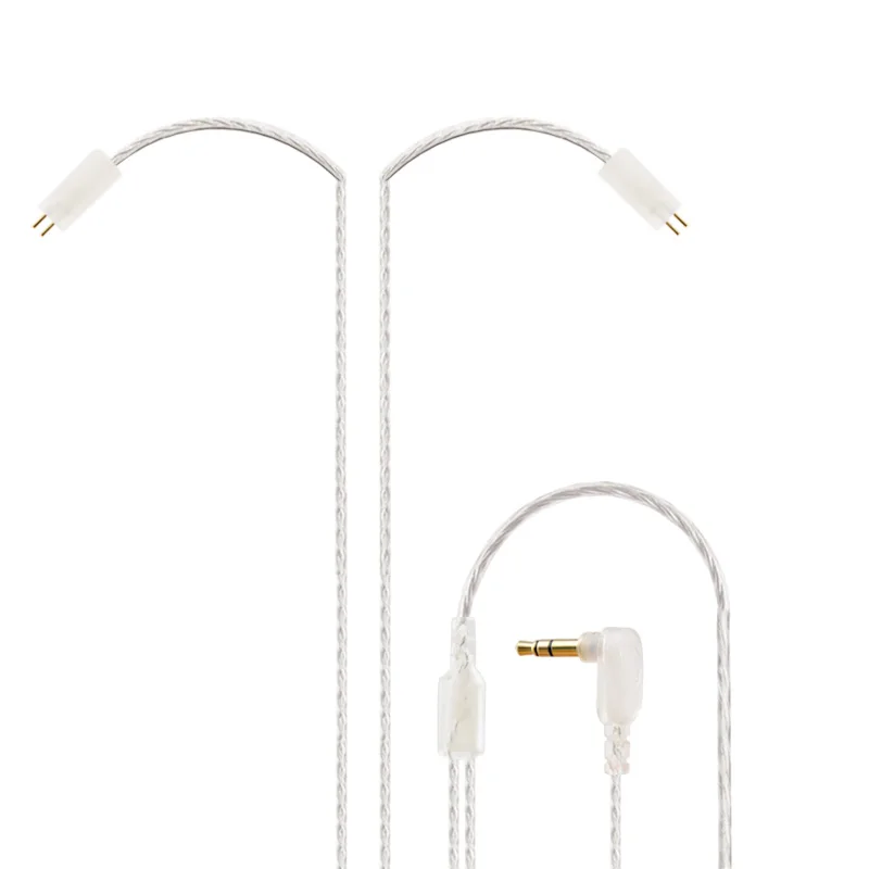 

AK KZ ZS3/ZS4/ZS5/ZS6 Plated Silver Cable 4 Cell Single Crystal Copper Earphone Upgrade Cable 0.75mm 2pin For KZ ZSA ED16