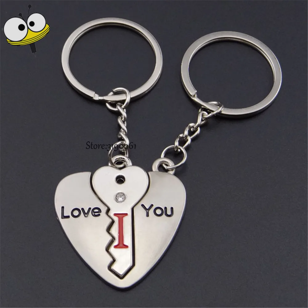 

Creative Key Ring Key To The Heart Personalized Couple Keychain Car Styling For Alfa Romeo Mazda Acura Cadillac Daihatsu Peugeot